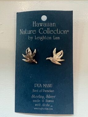 Sterling Silver Leighton Lam Bird of Paradise Earrings